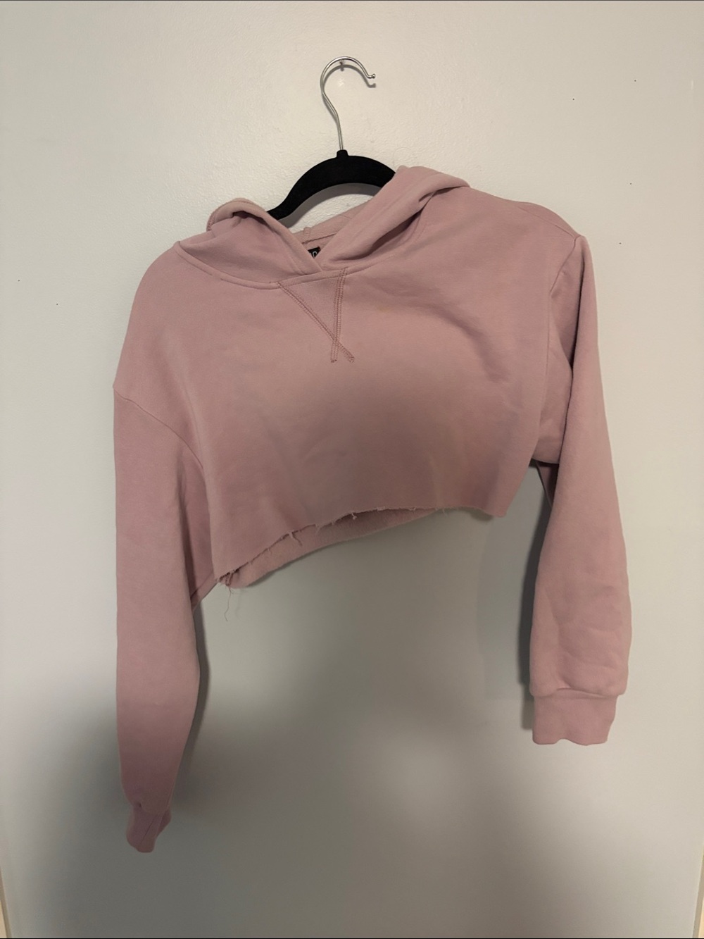 BDG Dusty Pink Cropped Hoodie